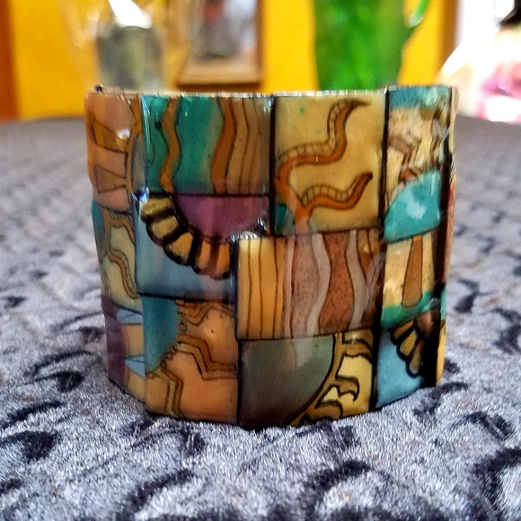 Wearable Art Mosaic Cuff - Picture 3 of 7